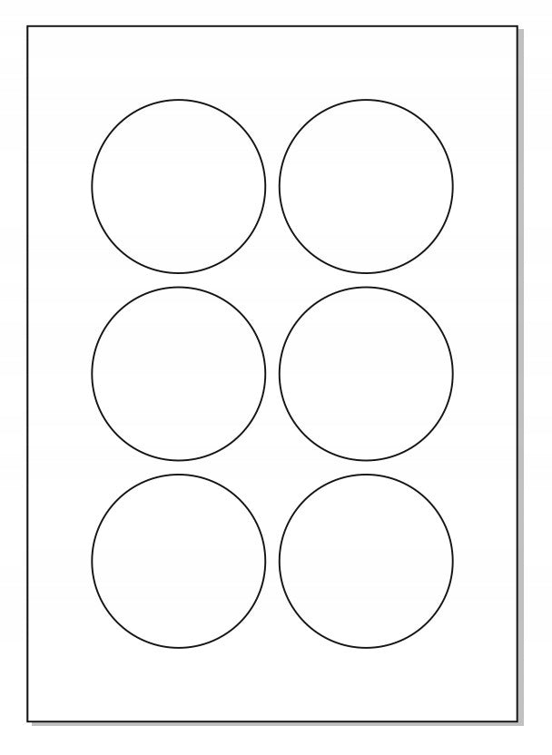 Stickers fi 74 Labels round circle sheet A4/10s