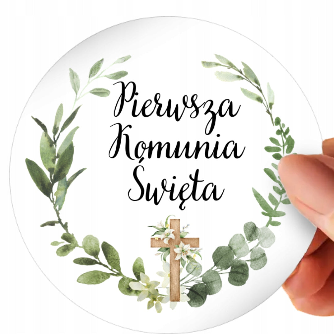 Stickers for FIRST HOLY COMMUNION 75 pcs. 5cm labels