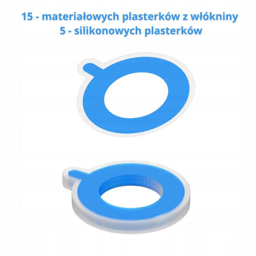Stickers for thermometers with continuous measurement - 15 material + 5 silicone
