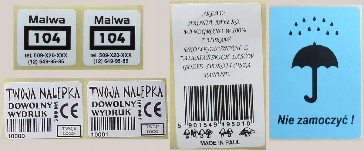 Stickers leaflets print stickers print 40x30 Manufacturer code 3489