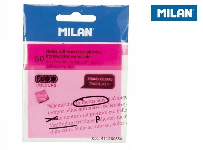 Sticky notes 76x76 /50K fluo pink MILAN