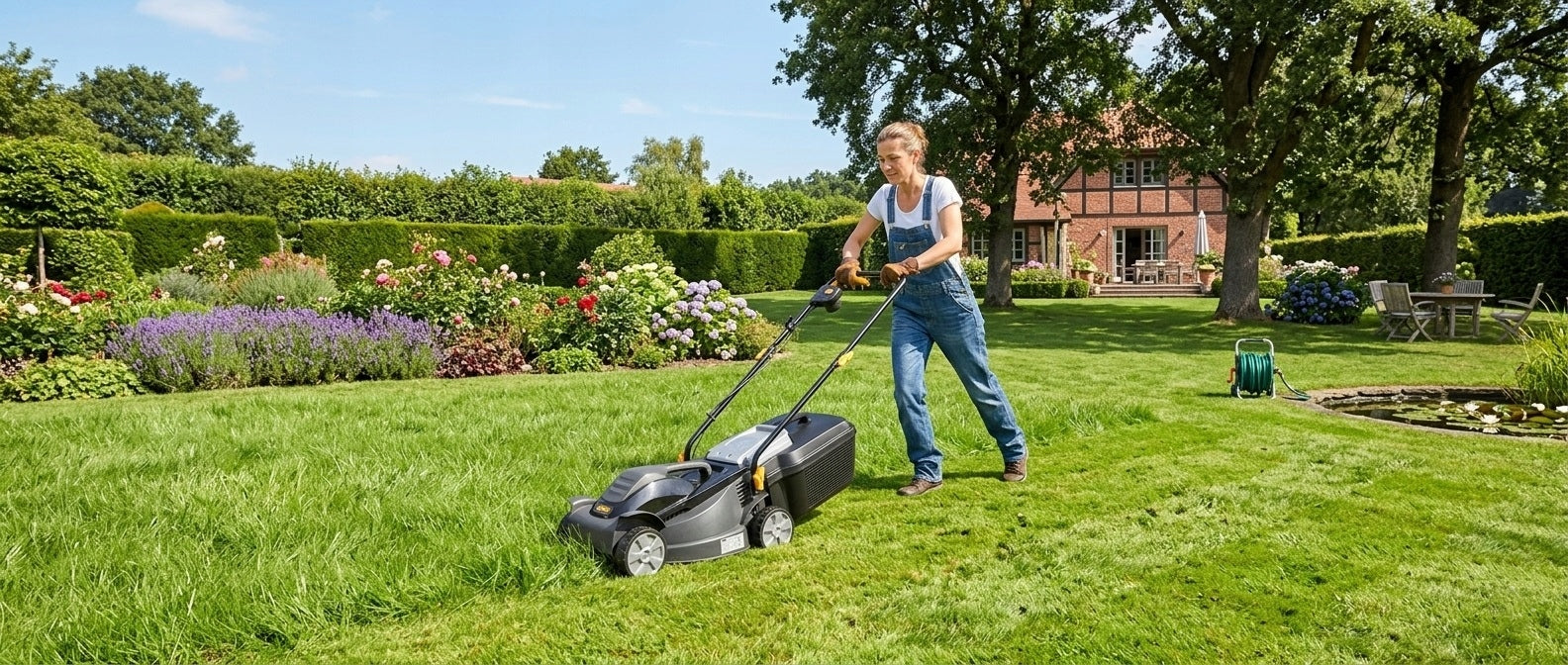 Stiga Electric Lawn Mower Grass Basket Strong 1000W LIGHTWEIGHT 32cm Adjustable Basket with a basket