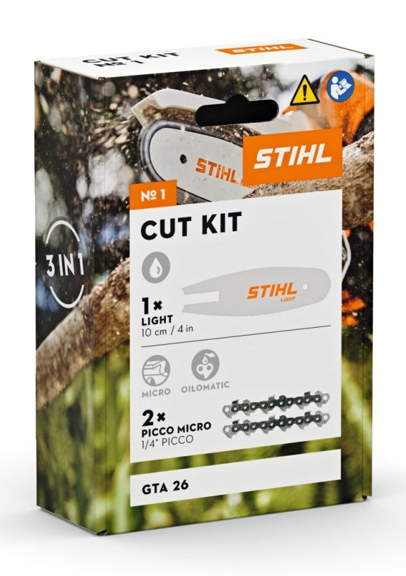 Stihl GTA26 2 x chain + guide CUT KIT ORIGINAL