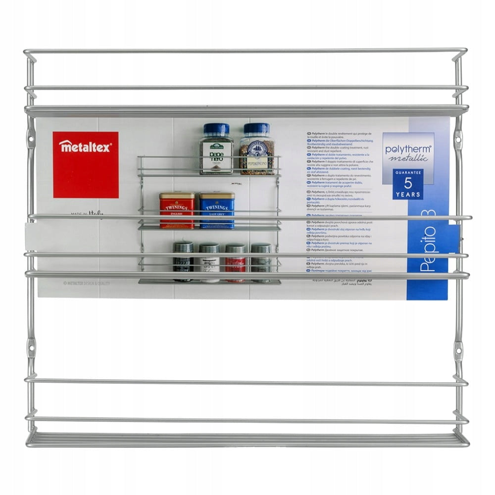 Gewürzregal Metaltex, silberfarben 
