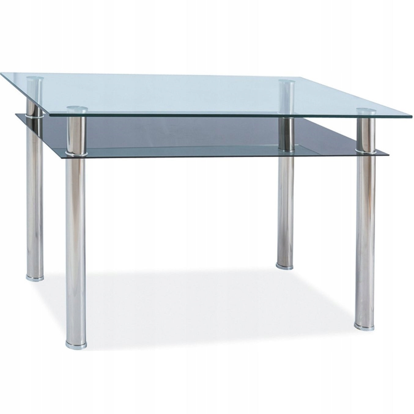 Tisch Signal Meble Madras, 90 cm, klar/schwarz 