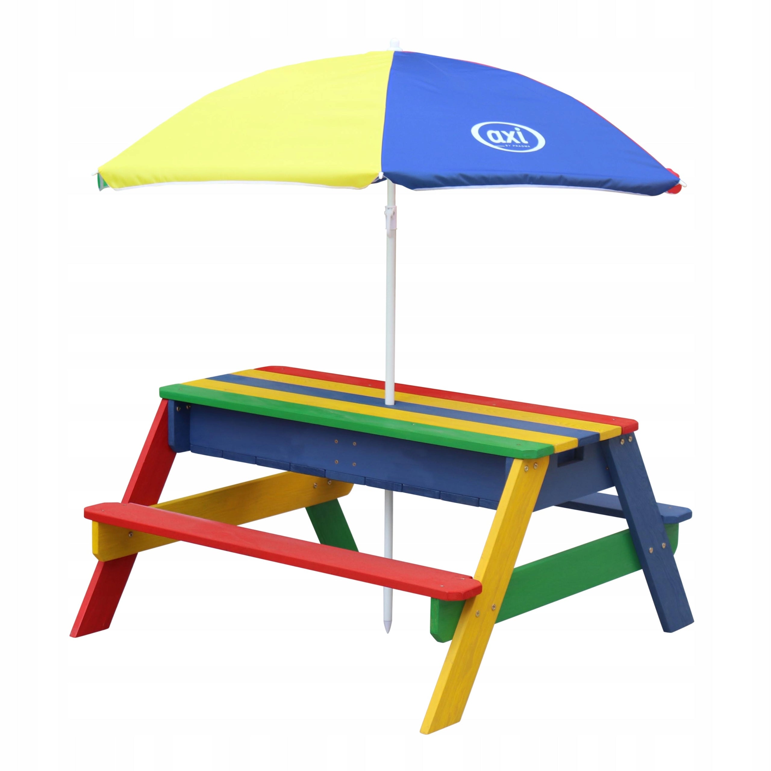 Picknick- und Spieltisch mit Sonnenschirm Axi Nick Rainbow 