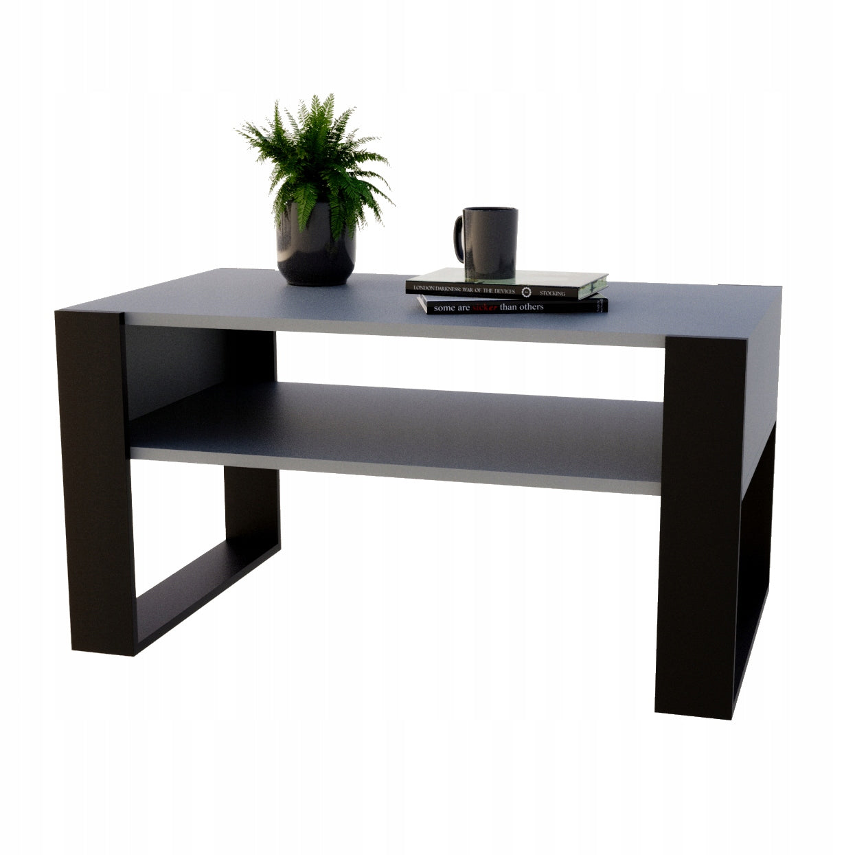Couchtisch Perfektciecie Karo 92x53,6x45 cm, grau 