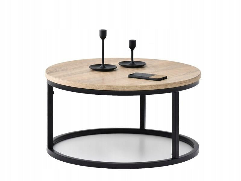 Modern Home Couchtisch, 60 cm, schwarz/braun 