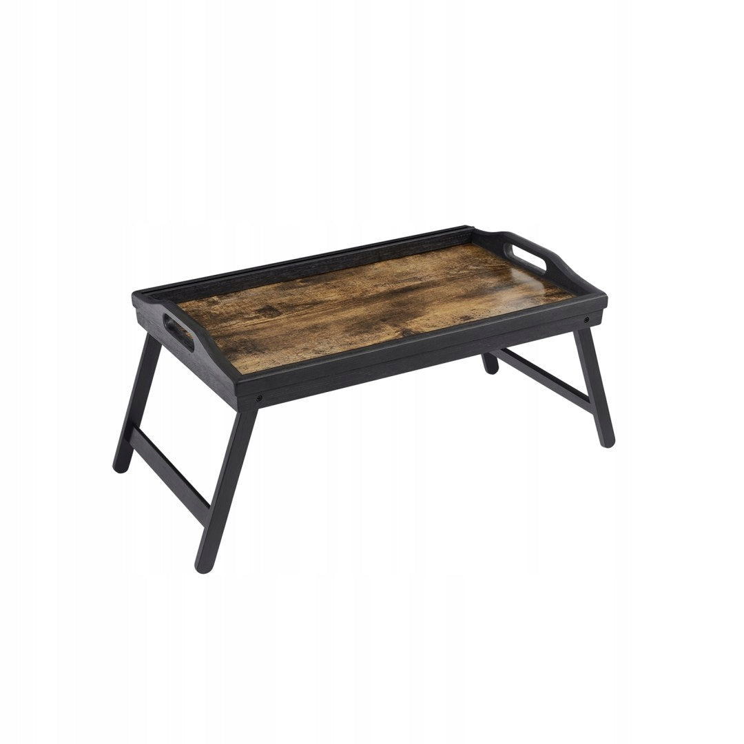 Tragbarer Tisch, 50x30x26 cm, braun/schwarz 