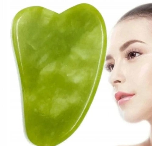 Stone Plate GUA SHA JADE Face Massager Green