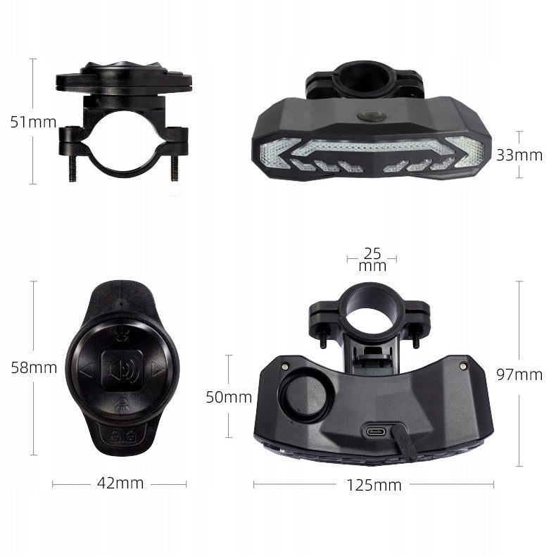Stop Smart Bike Light – Braking + Indicator, Rear Brand no brand