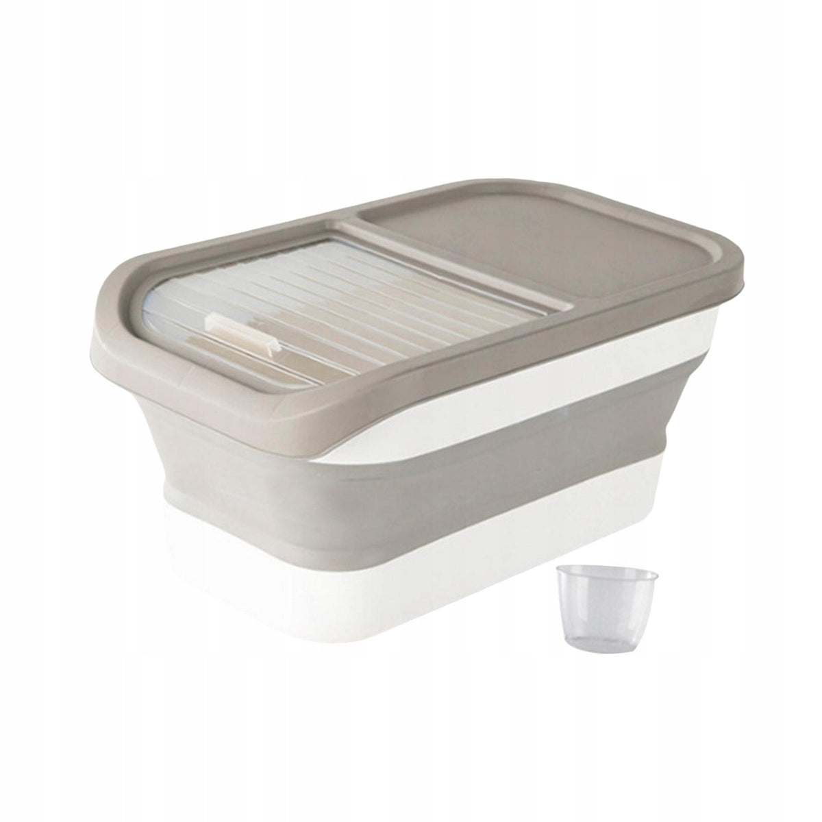 Storage Container for Food for Dogs And Cats, Rice Box, Measuring Khaki Packaging status original
