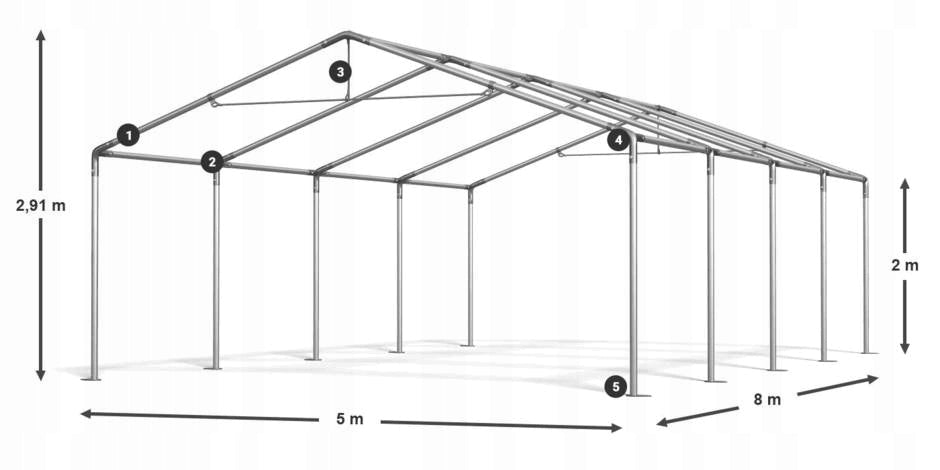 Storage Tent 5x8 Garden Party DAS 240 S Height 2.91 m