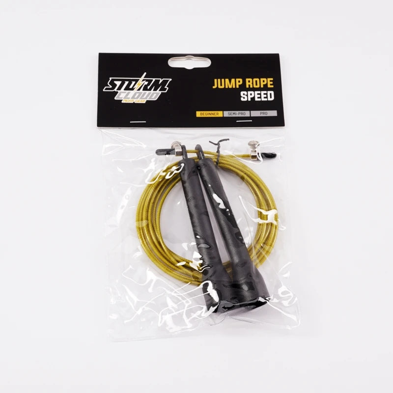 StormCloud Boxing Jump Rope SPEED, Fast with Bearings, Adjustable Color black