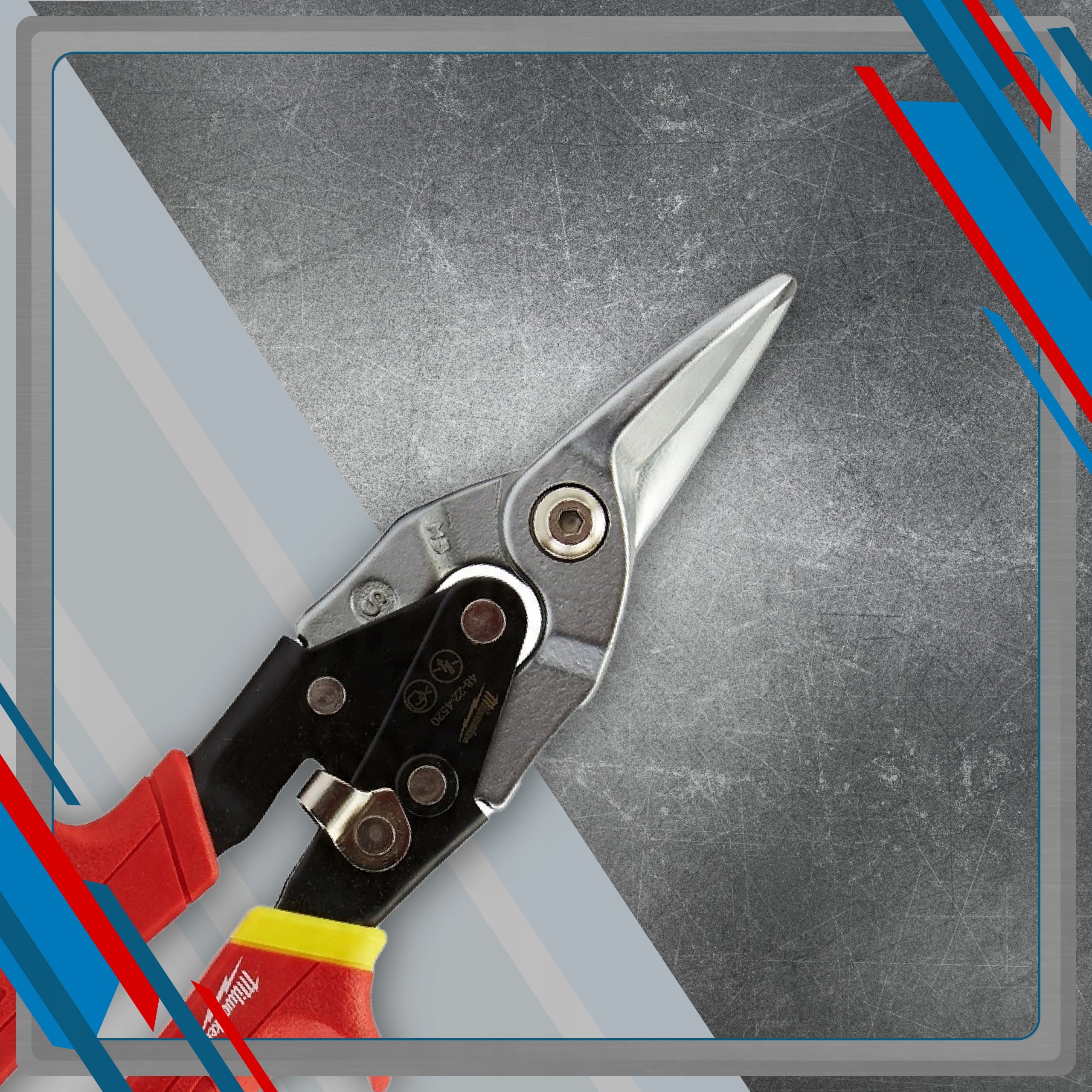 Straight Cutting Shears Milwaukee for Sheet Steel Blades Manufacturer code 48224530