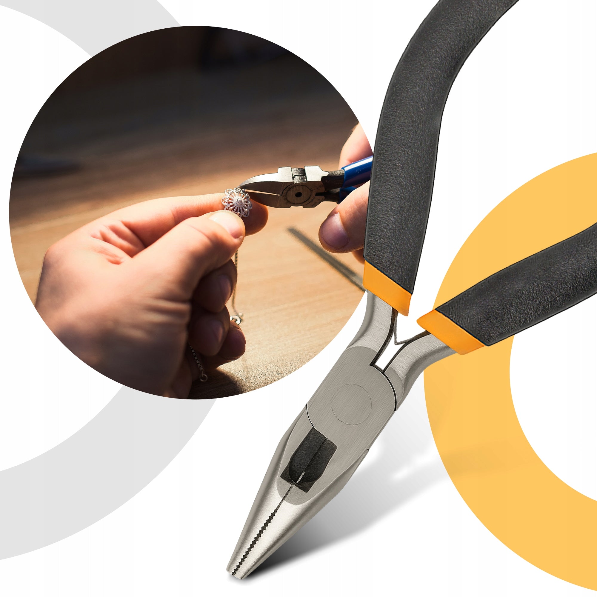 Straight ELONGATED Pliers 125 mm Clamp pliers MINI Small PRECISION R0-T Brand TRCR