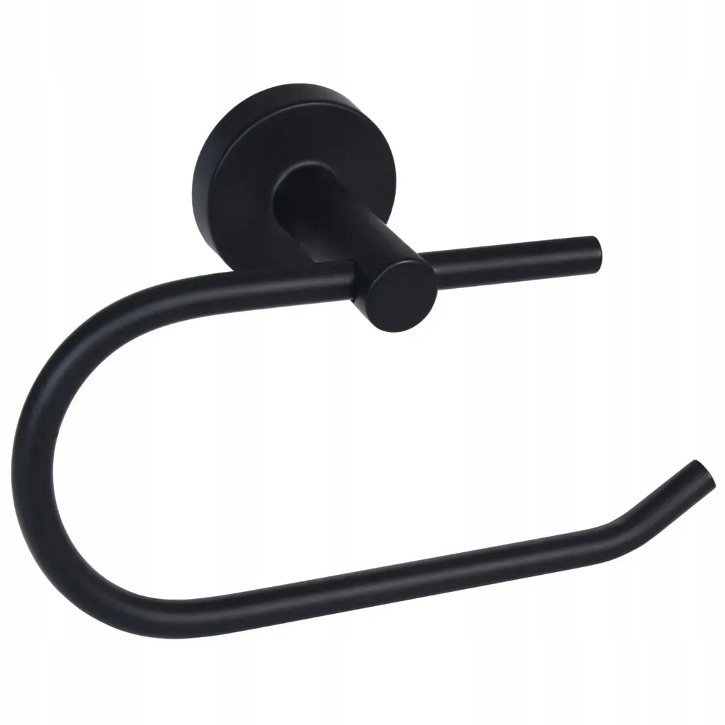 Straight black toilet paper holder by Bisk for You