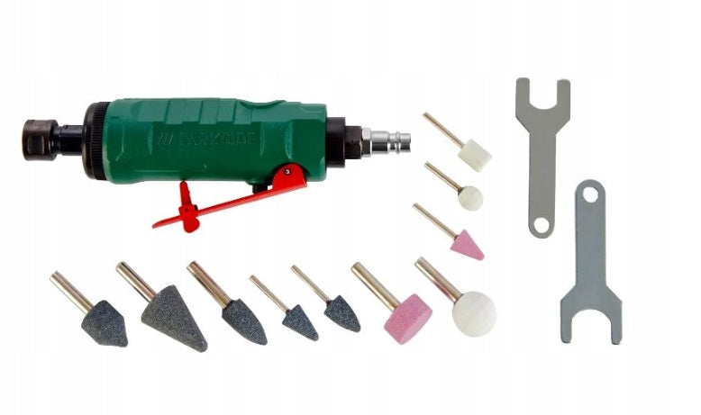 Straight pneumatic grinding machine PARKSIDE 20000 rpm 10 bits of aluminium Device weight 0.58 kg