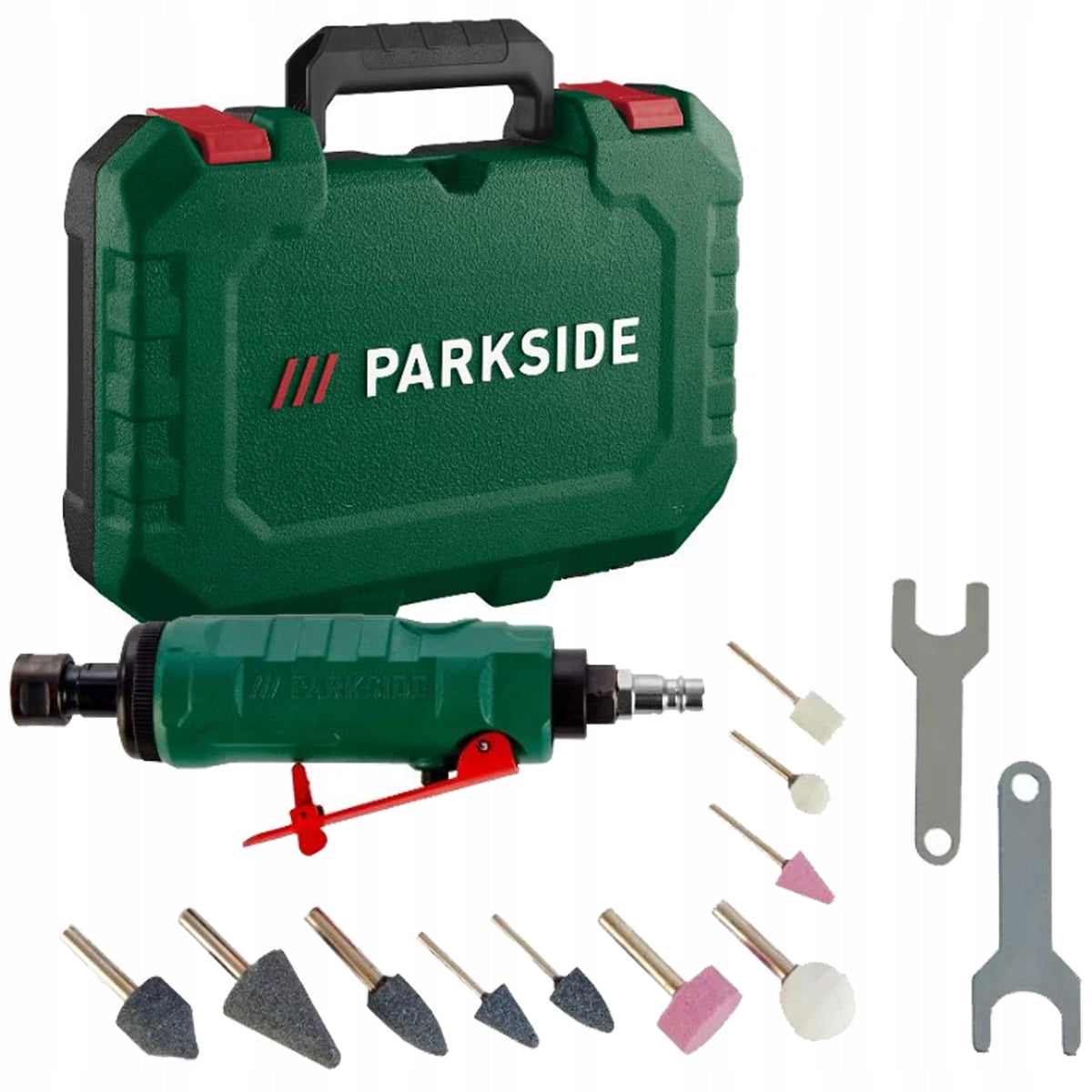 Straight pneumatic grinding machine PARKSIDE 20000 rpm 10 bits of aluminium