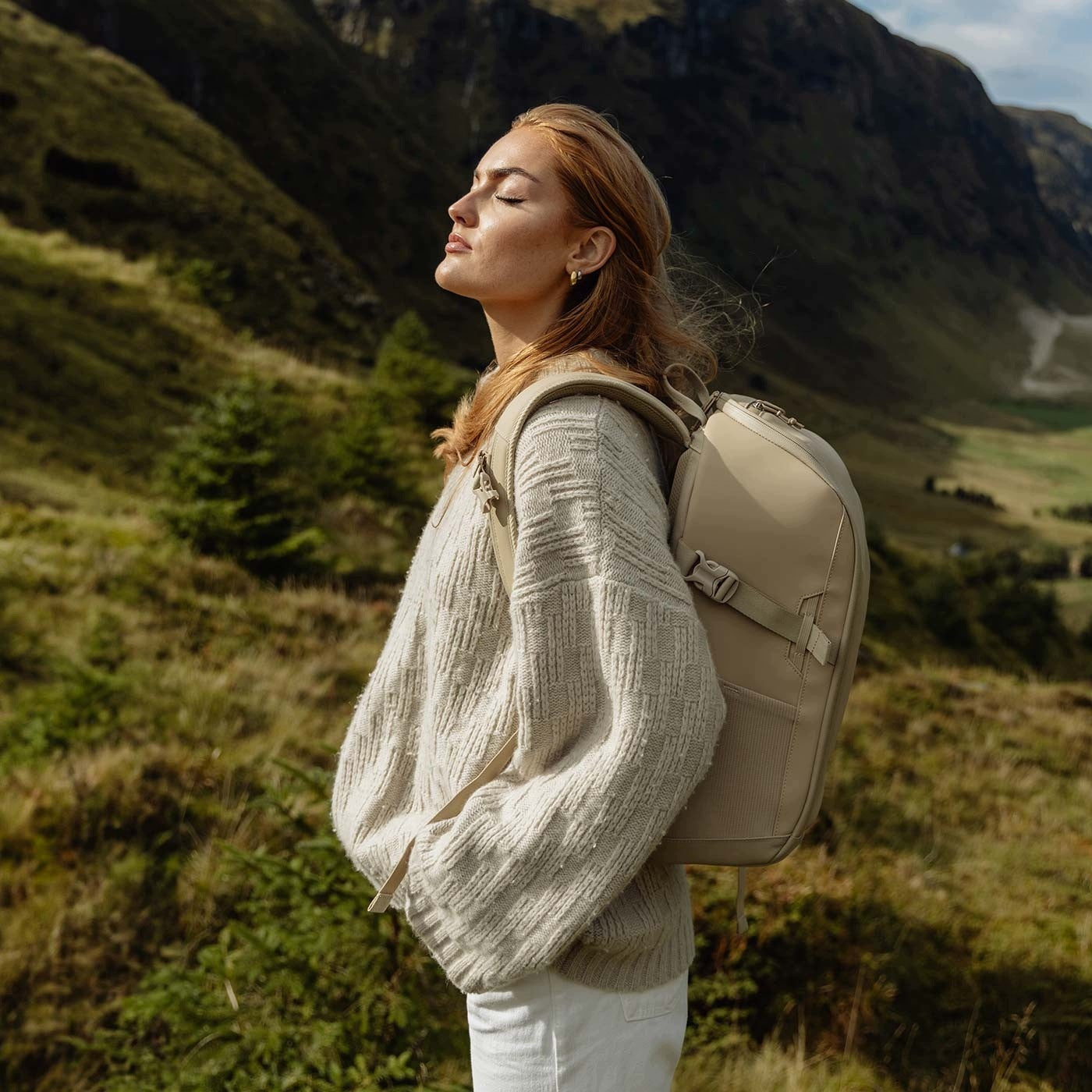 Street Go Backpack, Beige Brand BECKMANN