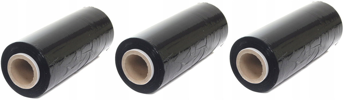 Stretch FILM BLACK 2,5 KG 3 rolls Strecz 50 cm