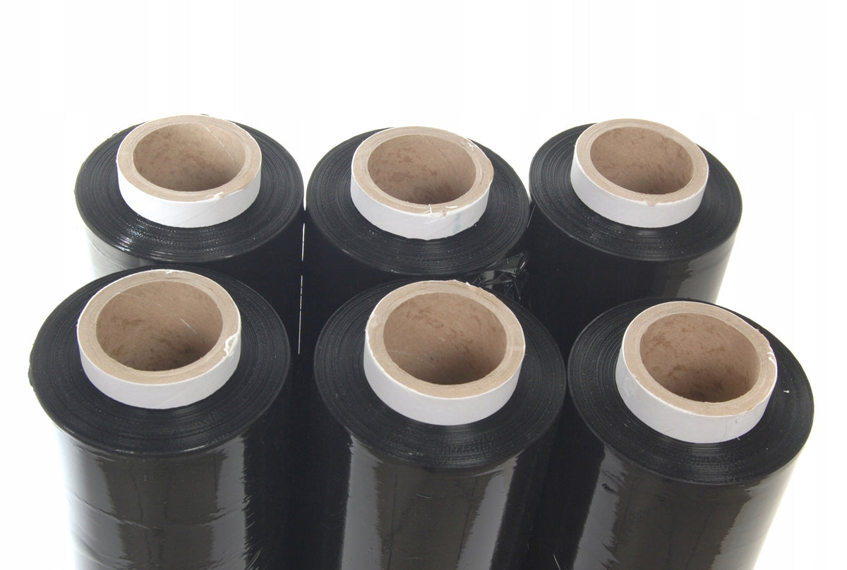 Stretch FILM BLACK 2,5 KG 6 rolls Strecz 50 cm