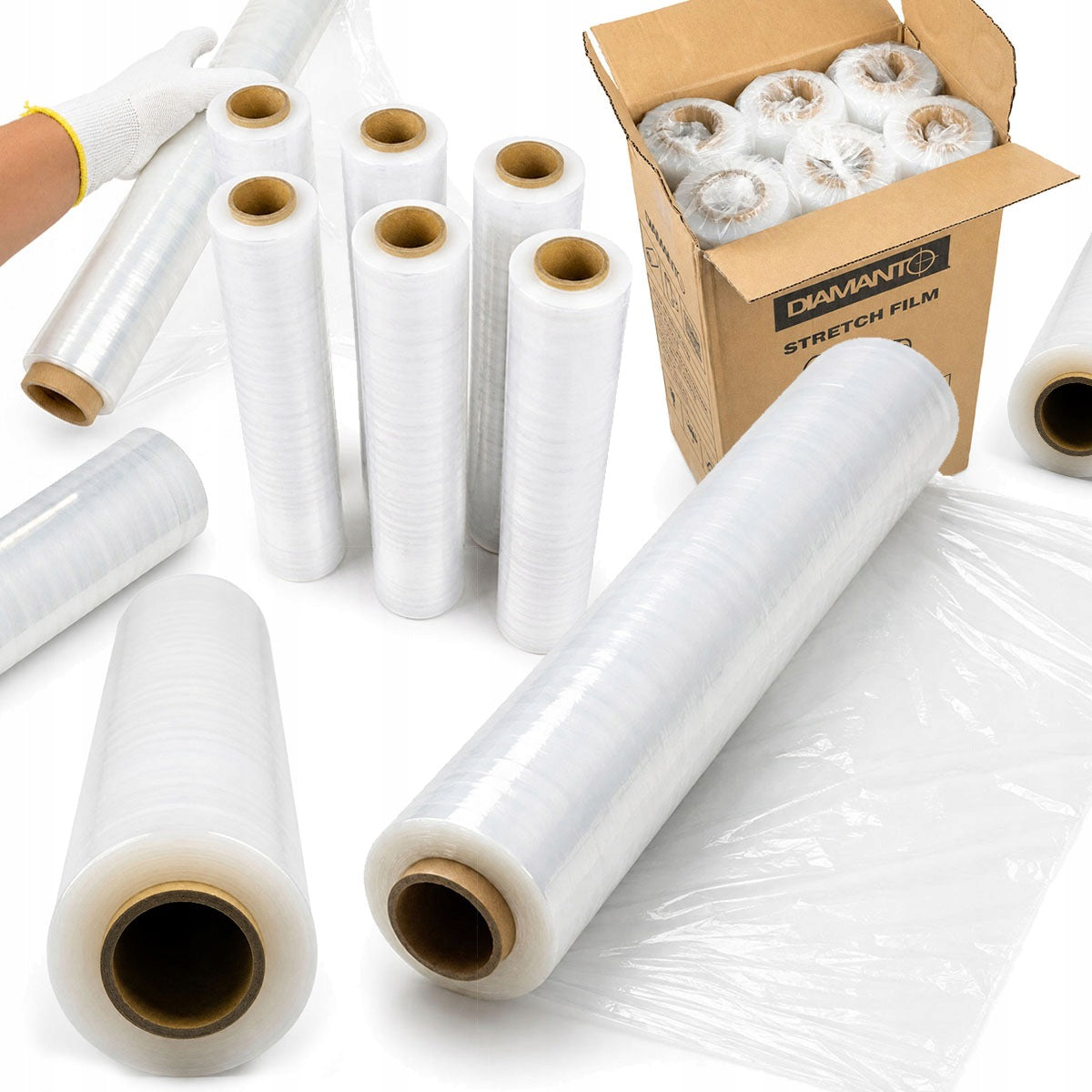 Stretch Film Colorless 2,5kg Transparent Pallet Pack Strong 23µm