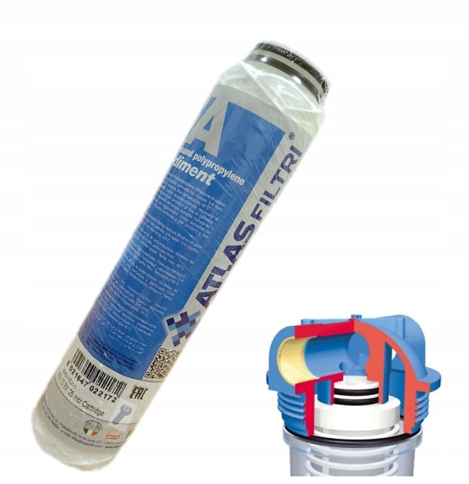 String cartridge for water filter Atlas Filtri 10'' BX 25 micron filter Packaging status original
