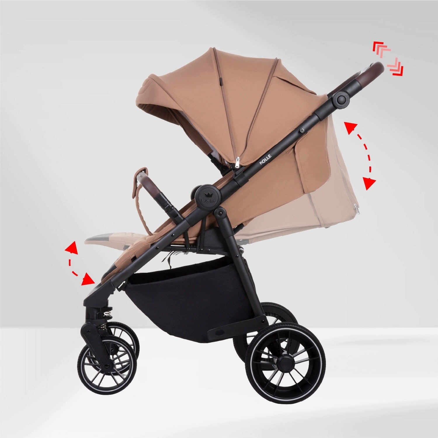 Stroller BabyLux ROLLE Lightweight Urban Stroller Folding Accessories Manufacturer code ROLLE_BURGUNDY