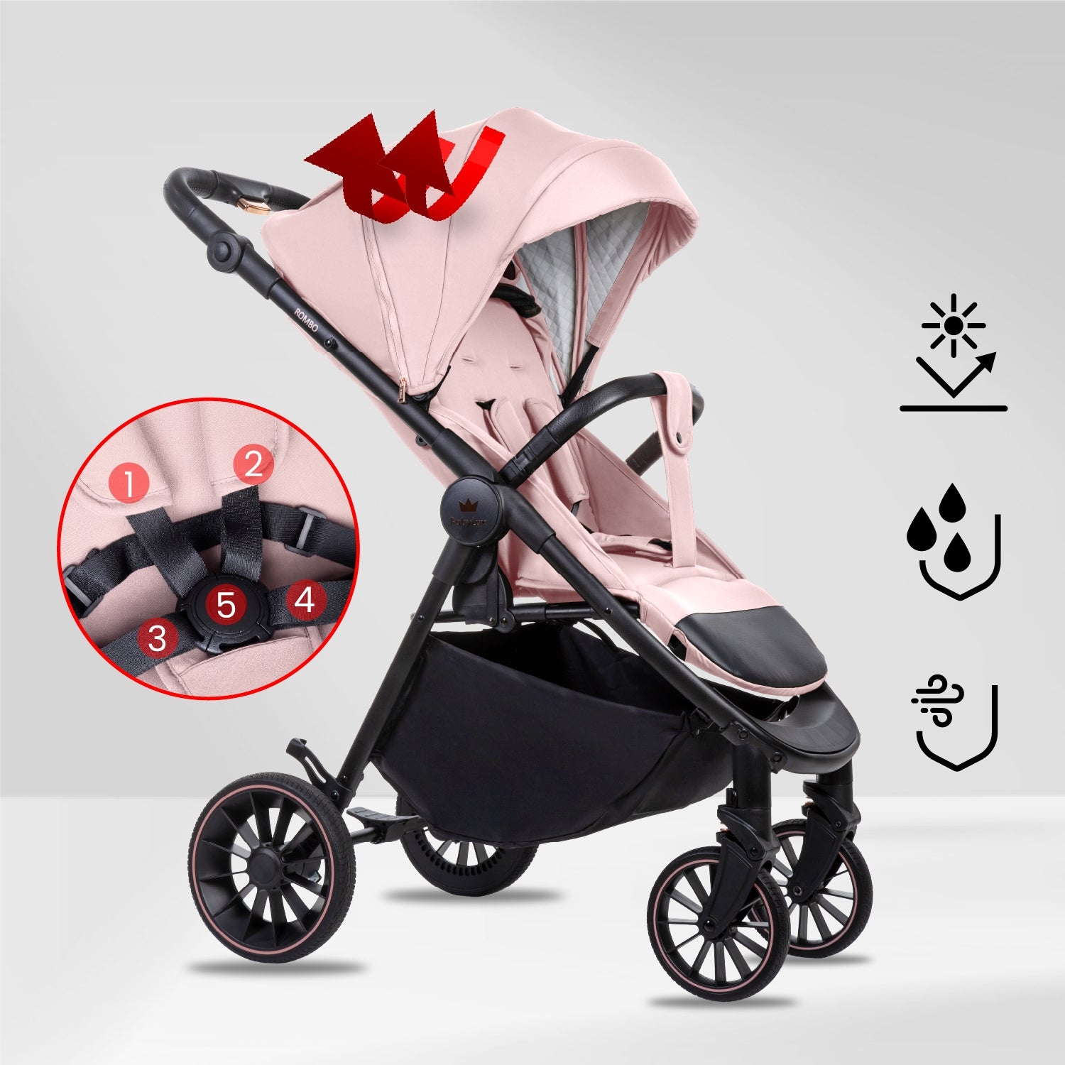 Stroller BabyLux ROMBO Lightweight Stroller Cover Shock Absorption Bag Packaging status original