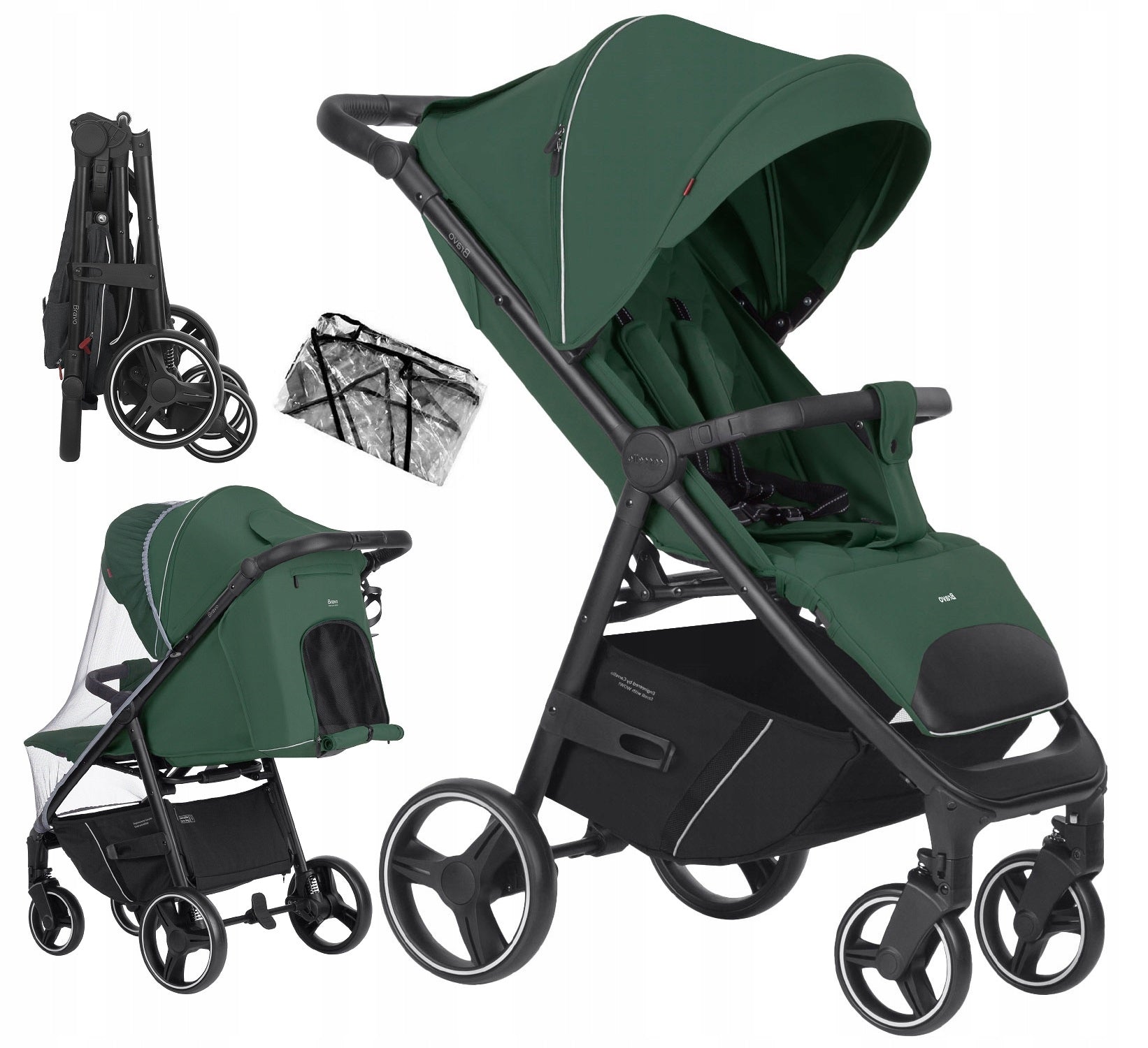 Stroller Carrello Bravo 2024 Lightweight Folding Comfort Up to 22 Stroller
