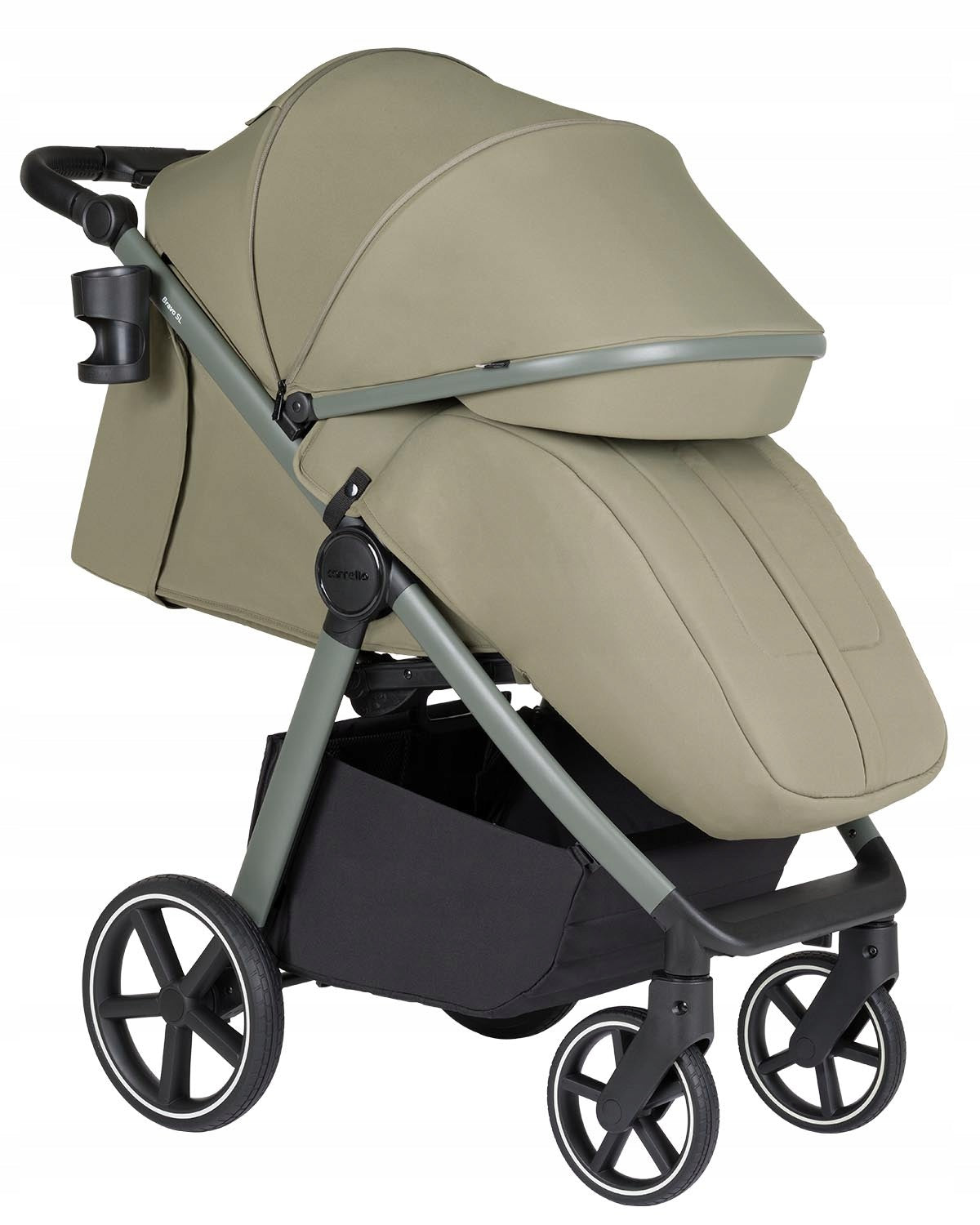 Stroller Carrello Bravo SL DELUXE 2026 MOSAIC GREEN up to 22kg XXL wheel Manufacturer code CRL-5520