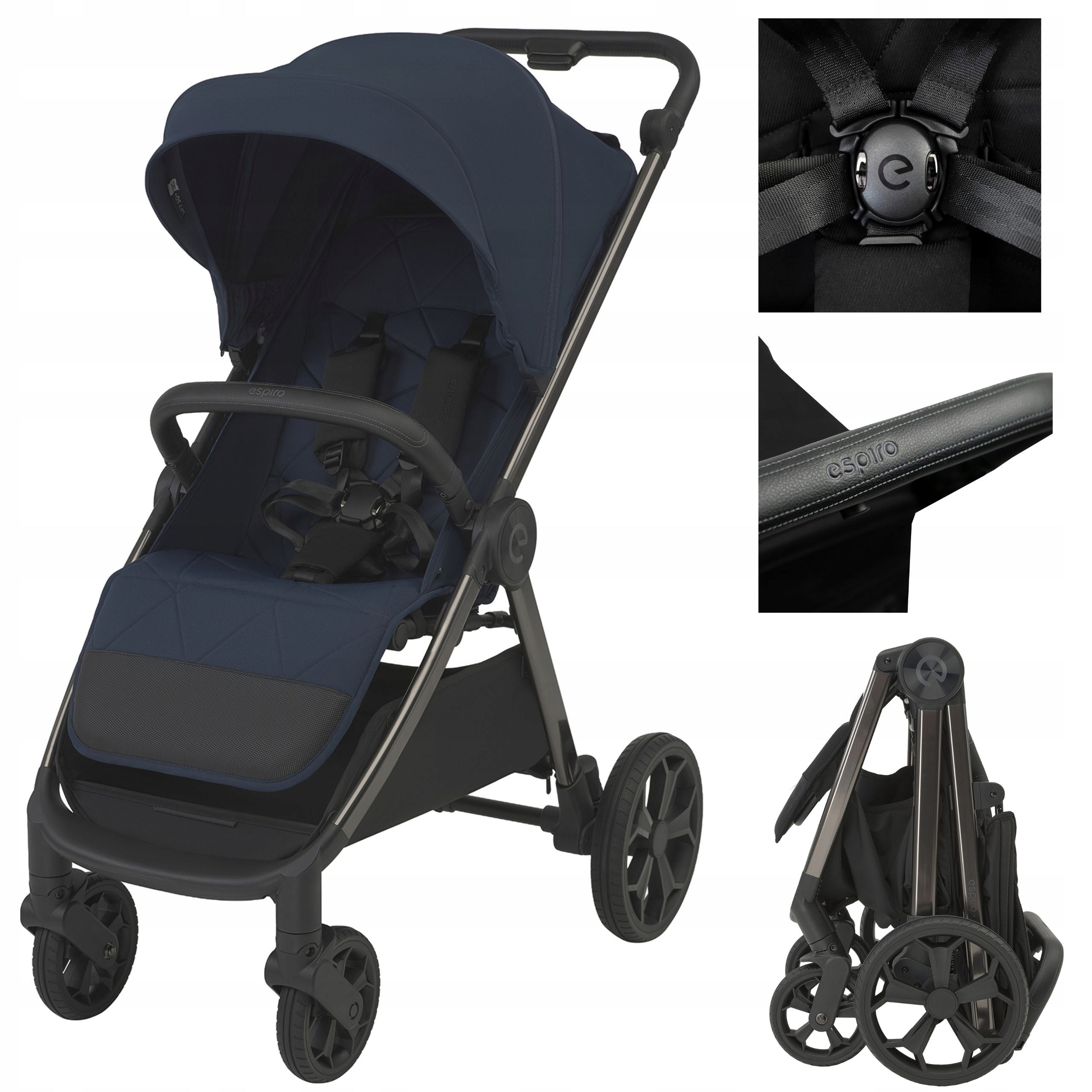 Stroller ESPIRO WIND 03 POLAR NAVY stroller large wheels 22 kg