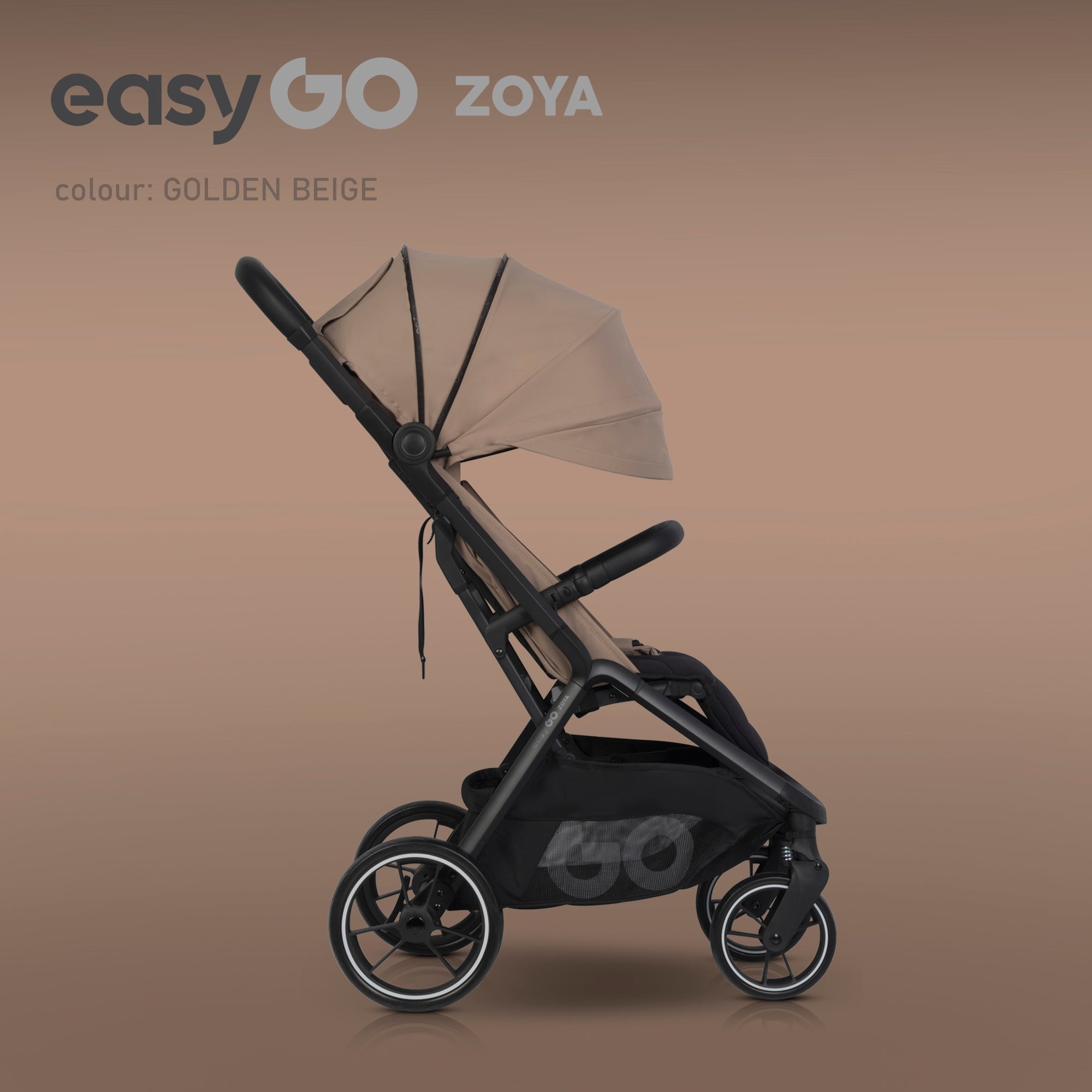 Stroller EasyGo Zoya Golden Beige lightweight stroller up to 22 kg foldable Manufacturer code W/EA/ZOYA/GB