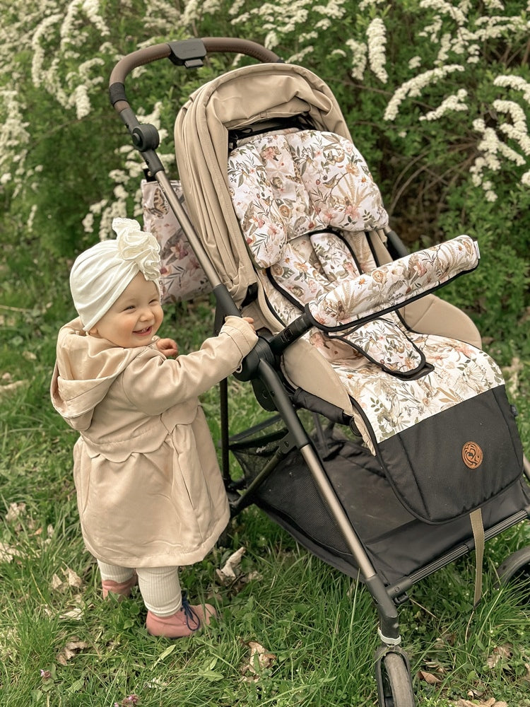 Stroller Insert Cotton Memory Universal Makaszka Flowers Packaging status original