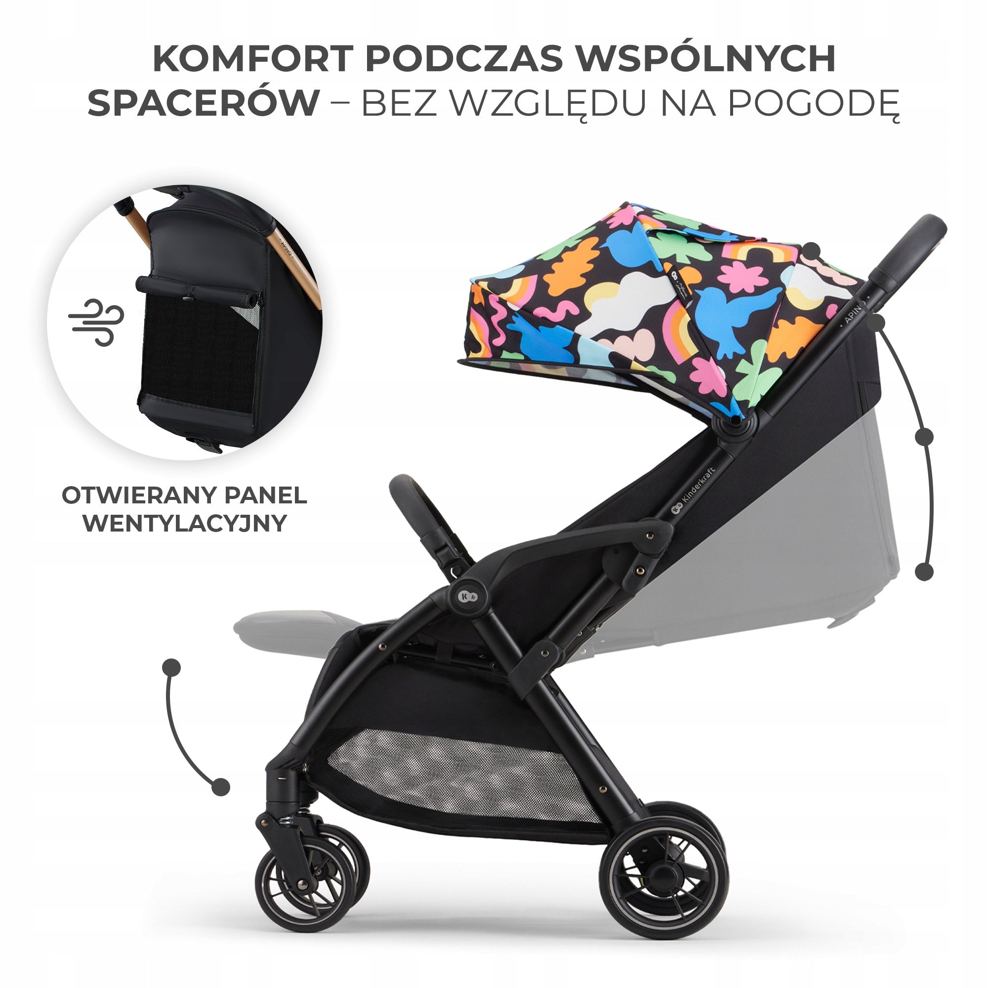 Stroller Kinderkraft Apino automatic folding multicolor Brand Kinderkraft