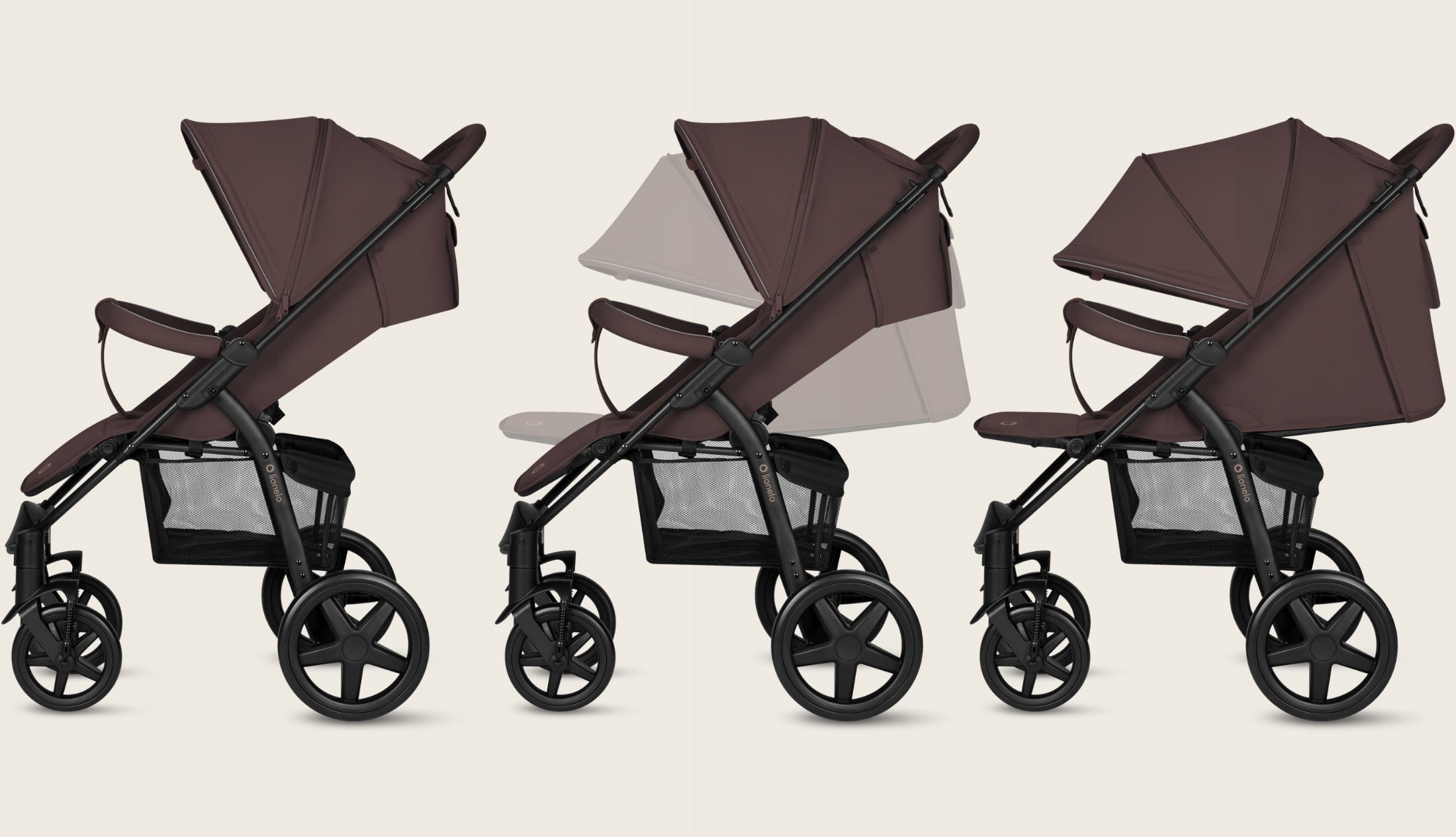 Stroller LIONELO Annet Plus Brown Chocolate Manufacturer code LO-ANNET PLUS BROWN CHOCOLATE