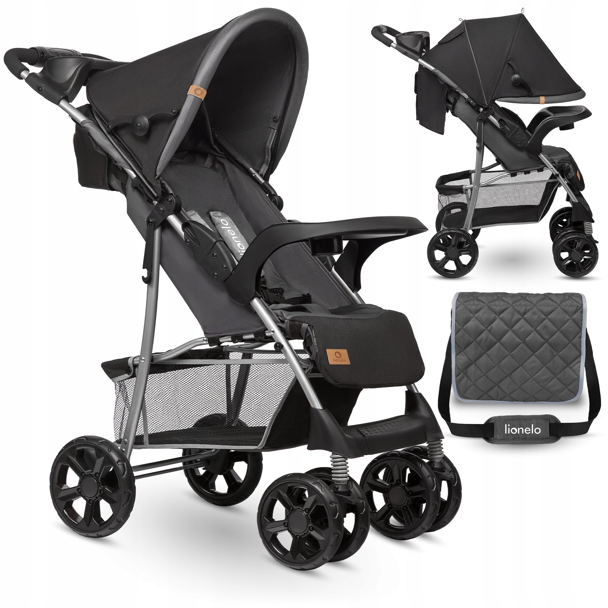 Stroller Lightweight Folding Large Wheels + BAG Lionelo Emma