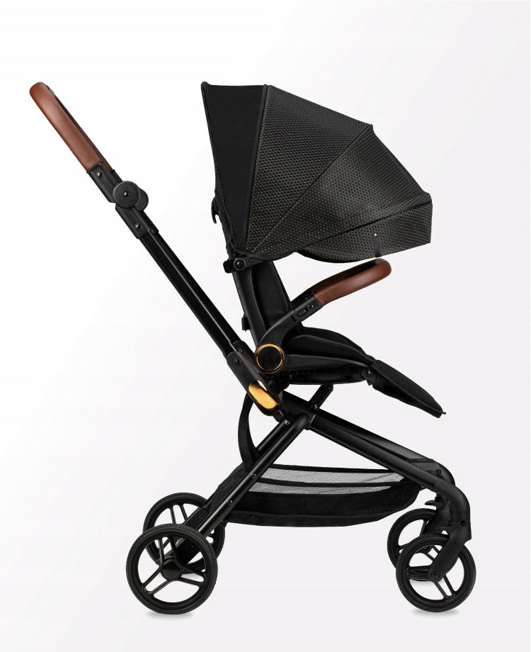 Stroller MoMi ADELLE gold - lightweight folding front rear 360 to 22kg Brand MoMi