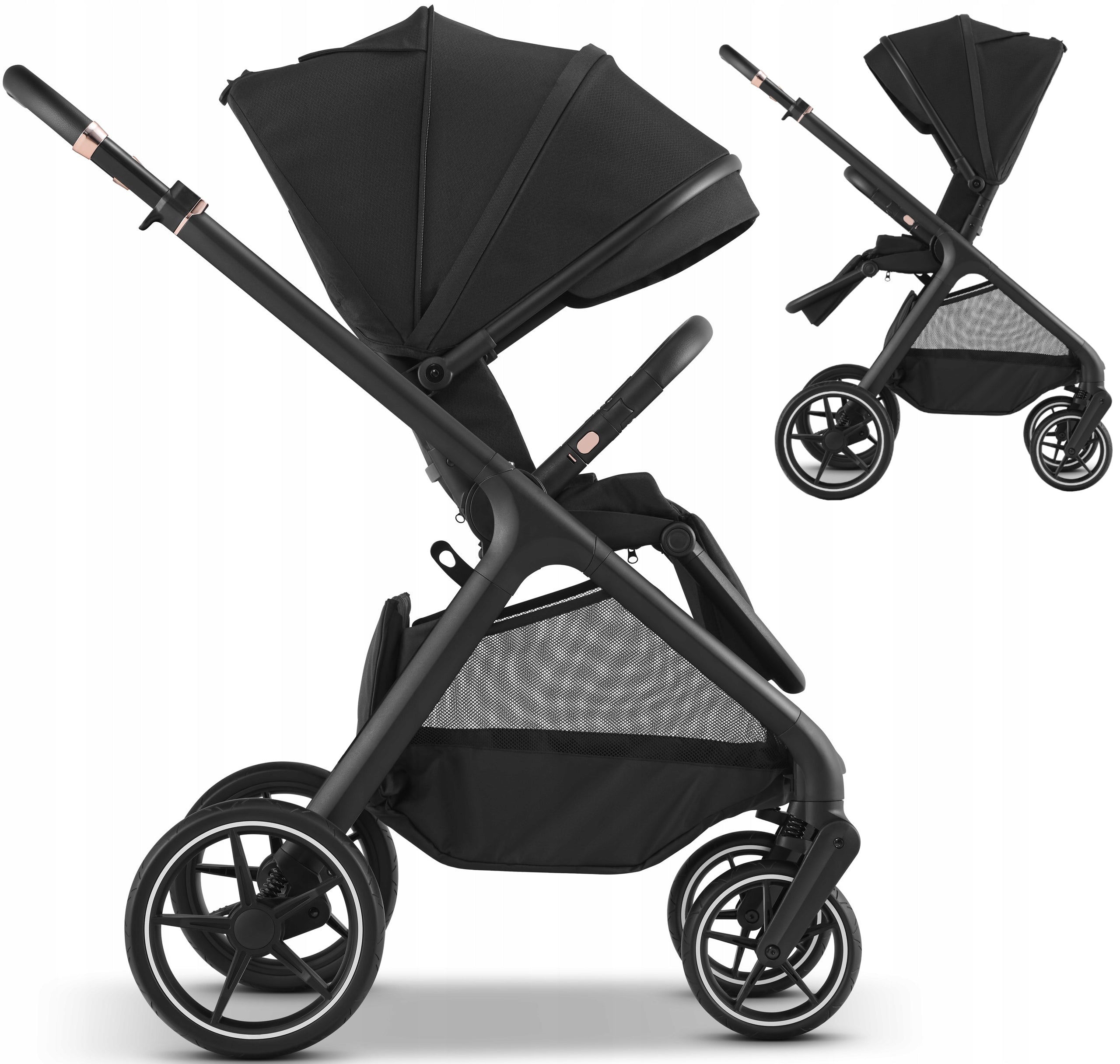 Stroller SIROCCO front rear LARGE WHEELS Shock absorption up to 22kg
