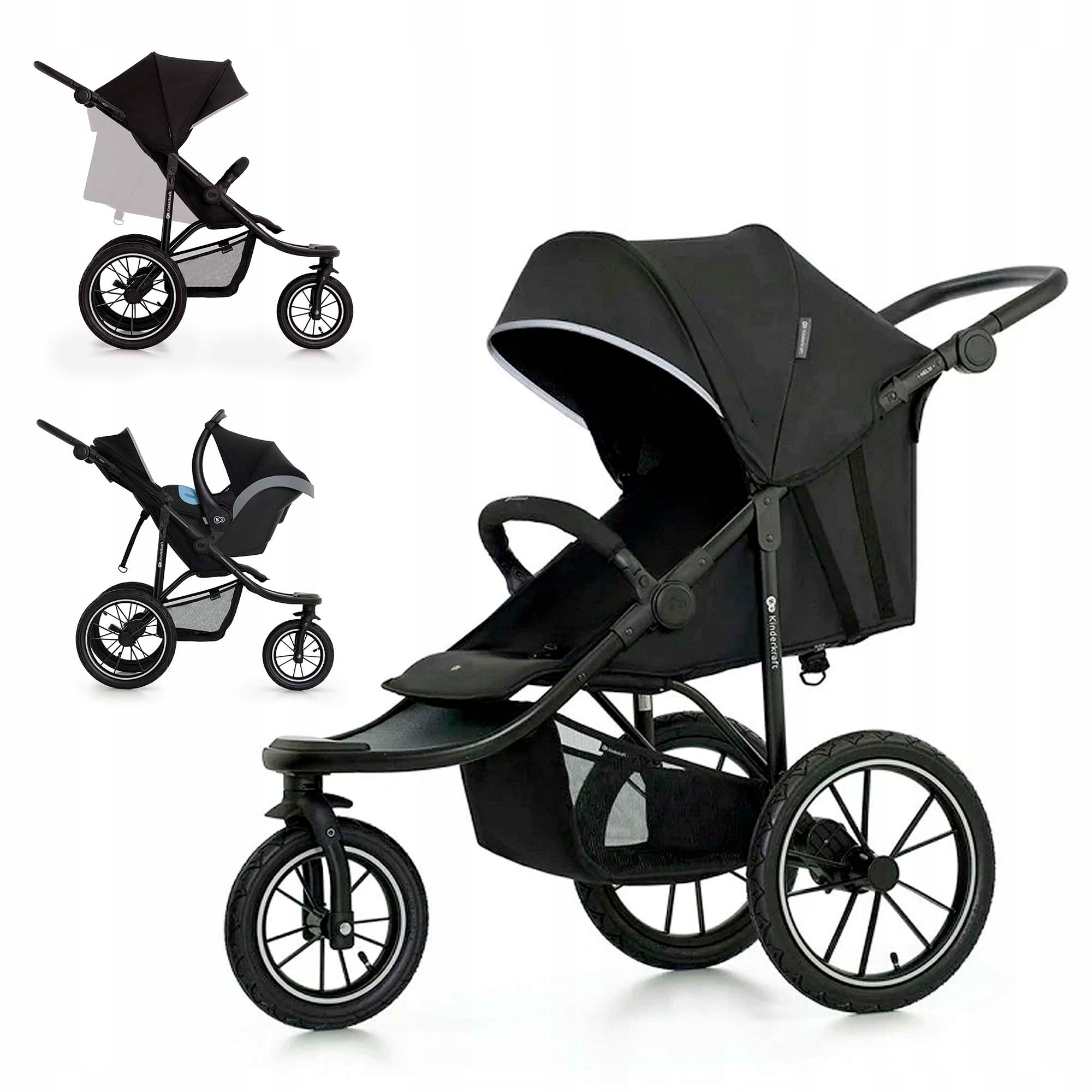 Stroller Tricycle Kinderkraft HELSI 2 Running Off-Road Black