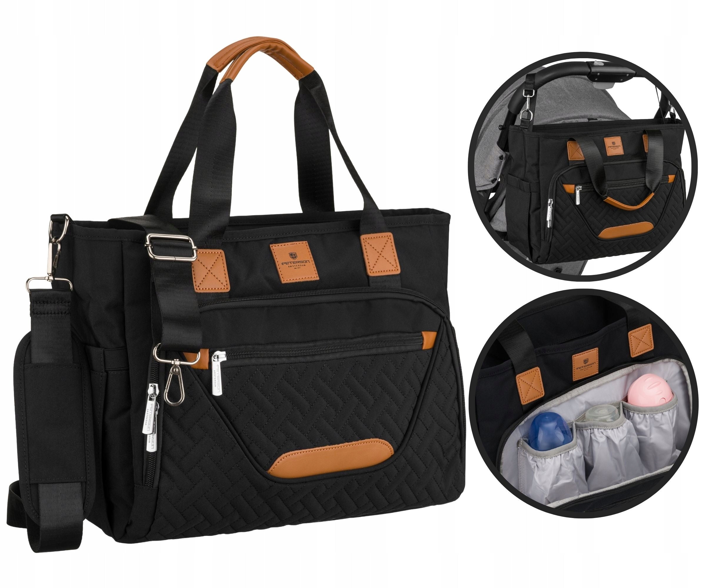 Stroller bag mommy walking bag roomy organizer for baby Peterson