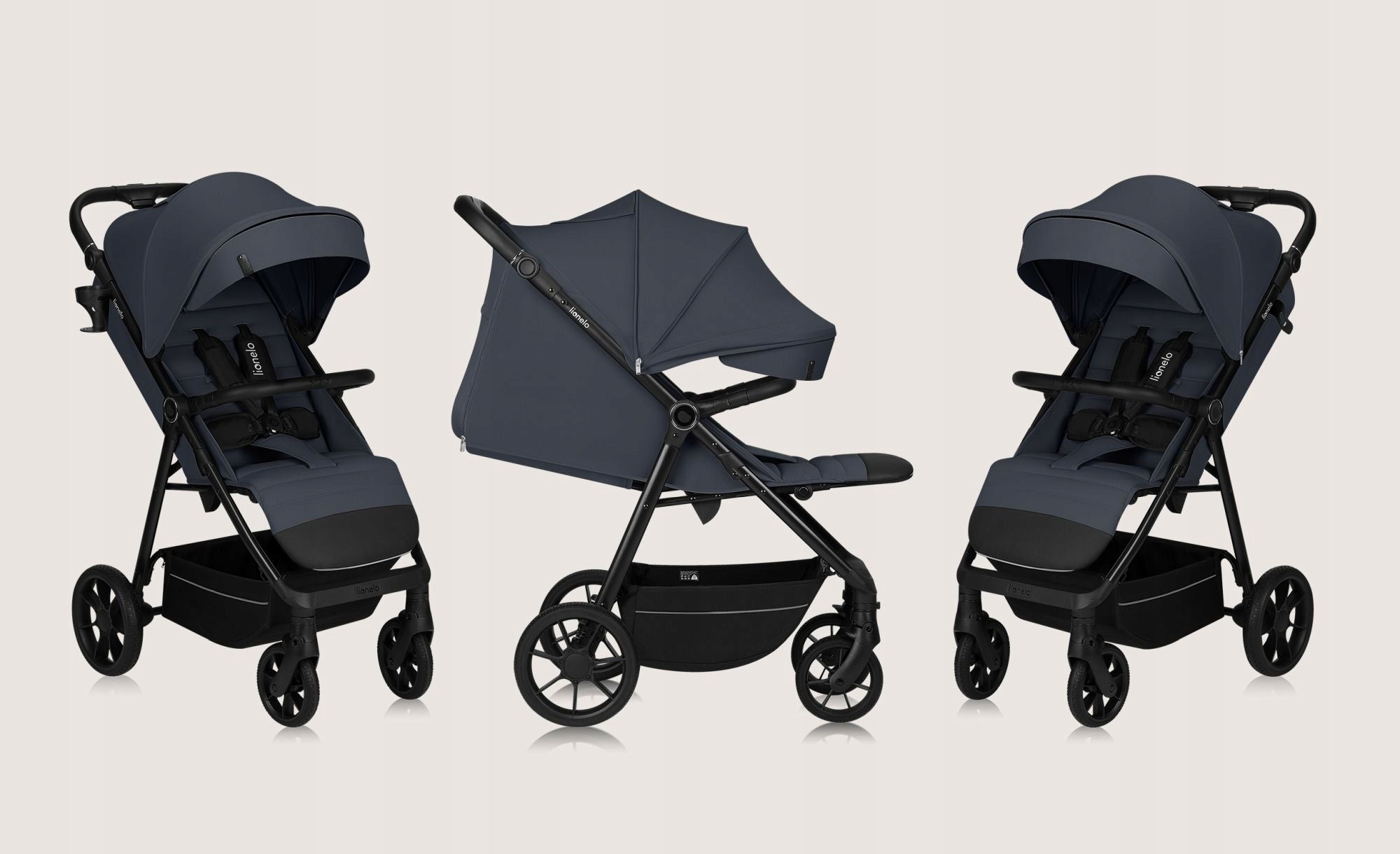 Stroller cushioning stroller folding large wheels Lionelo IVA Packaging status original