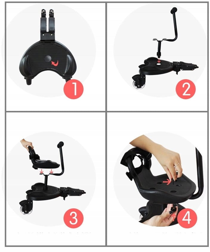 Stroller extension with seat + colorful pillow Manufacturer code 002