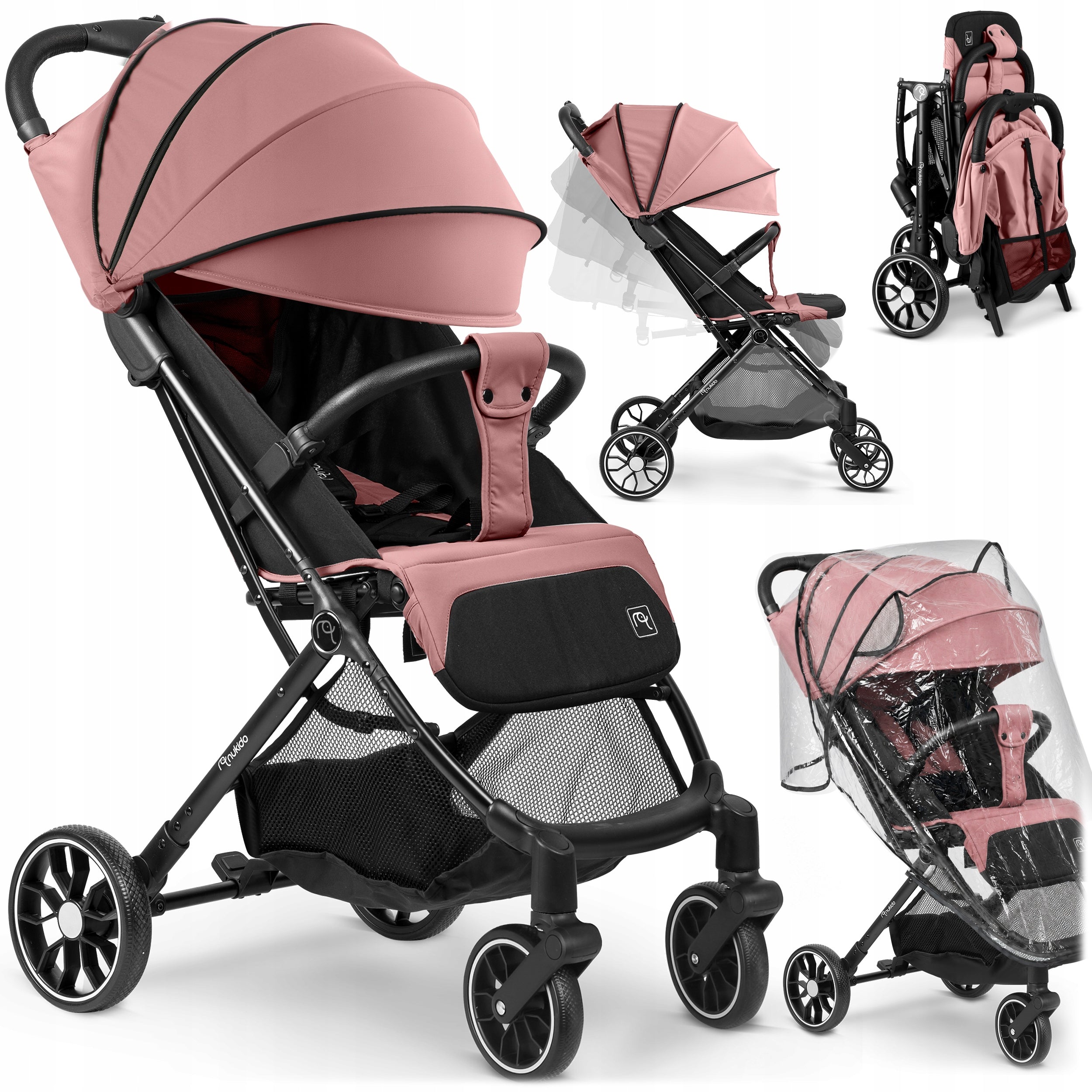 Stroller folding lightweight stroller large wheels Nukido