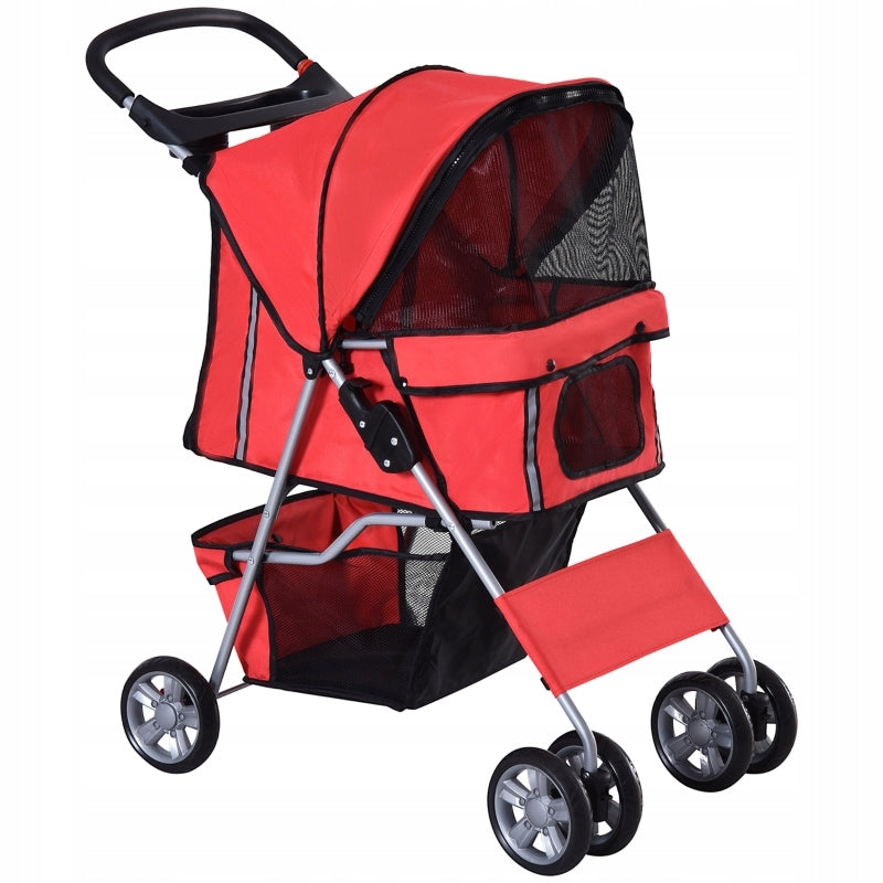 Stroller for dog PawHut 45 cm x 97 cm shades of red Brand PawHut