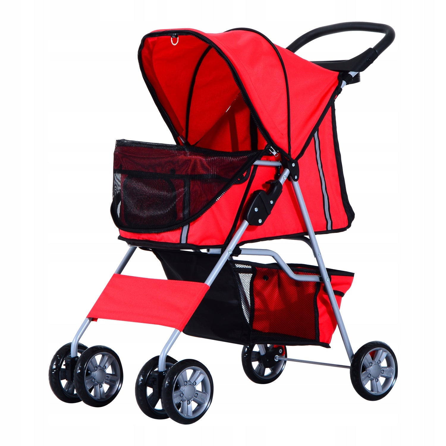 Stroller for dog PawHut 45 cm x 97 cm shades of red