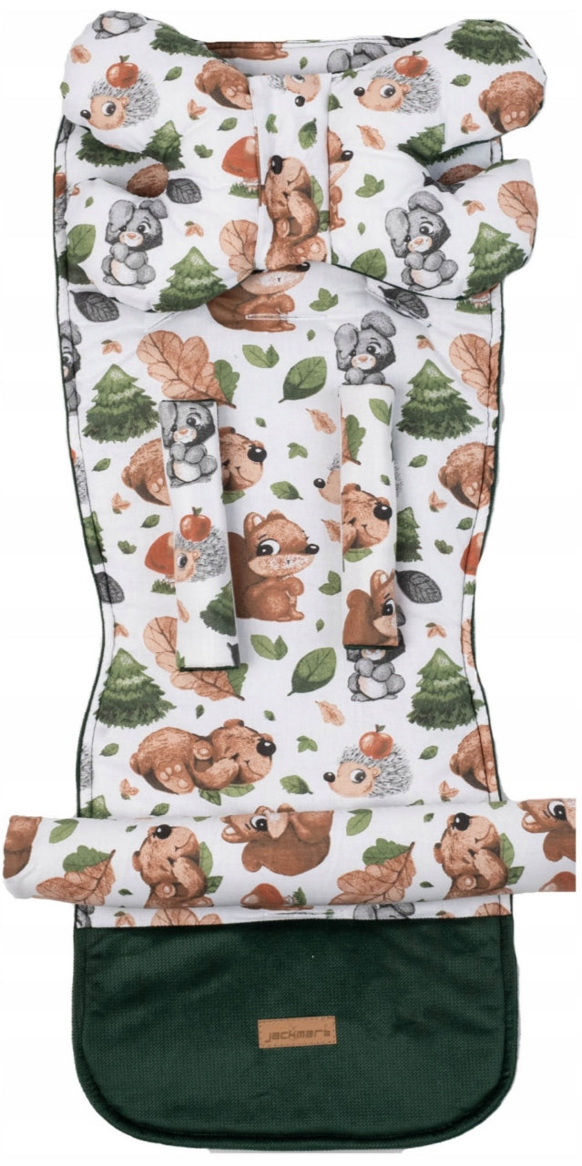 Stroller insert double-sided butterfly cushion + covers Jackmar