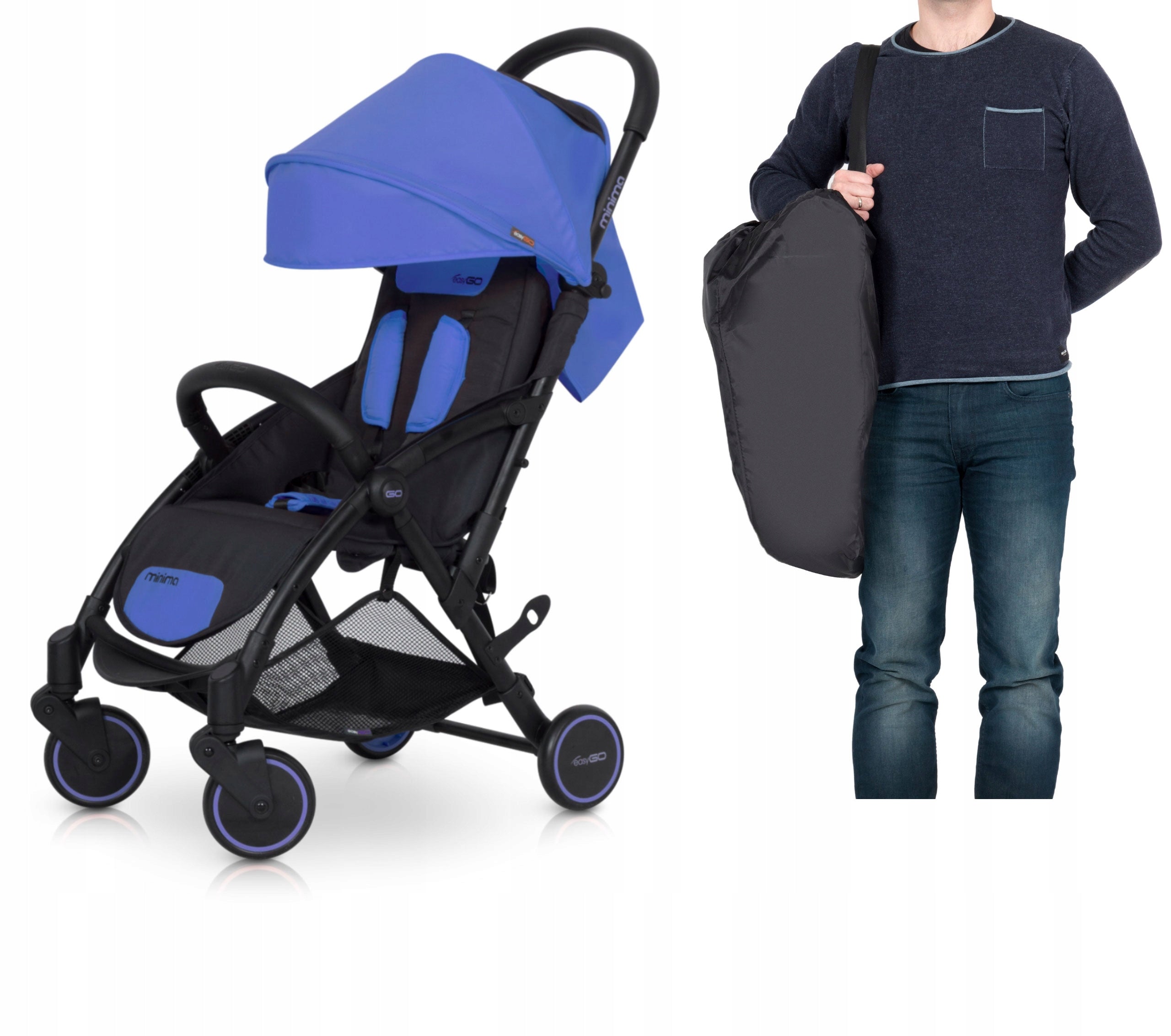 Stroller stroller Minima FOIL LIGHT ONLY 6 KG MAINTENANCE-FREE WHEELS