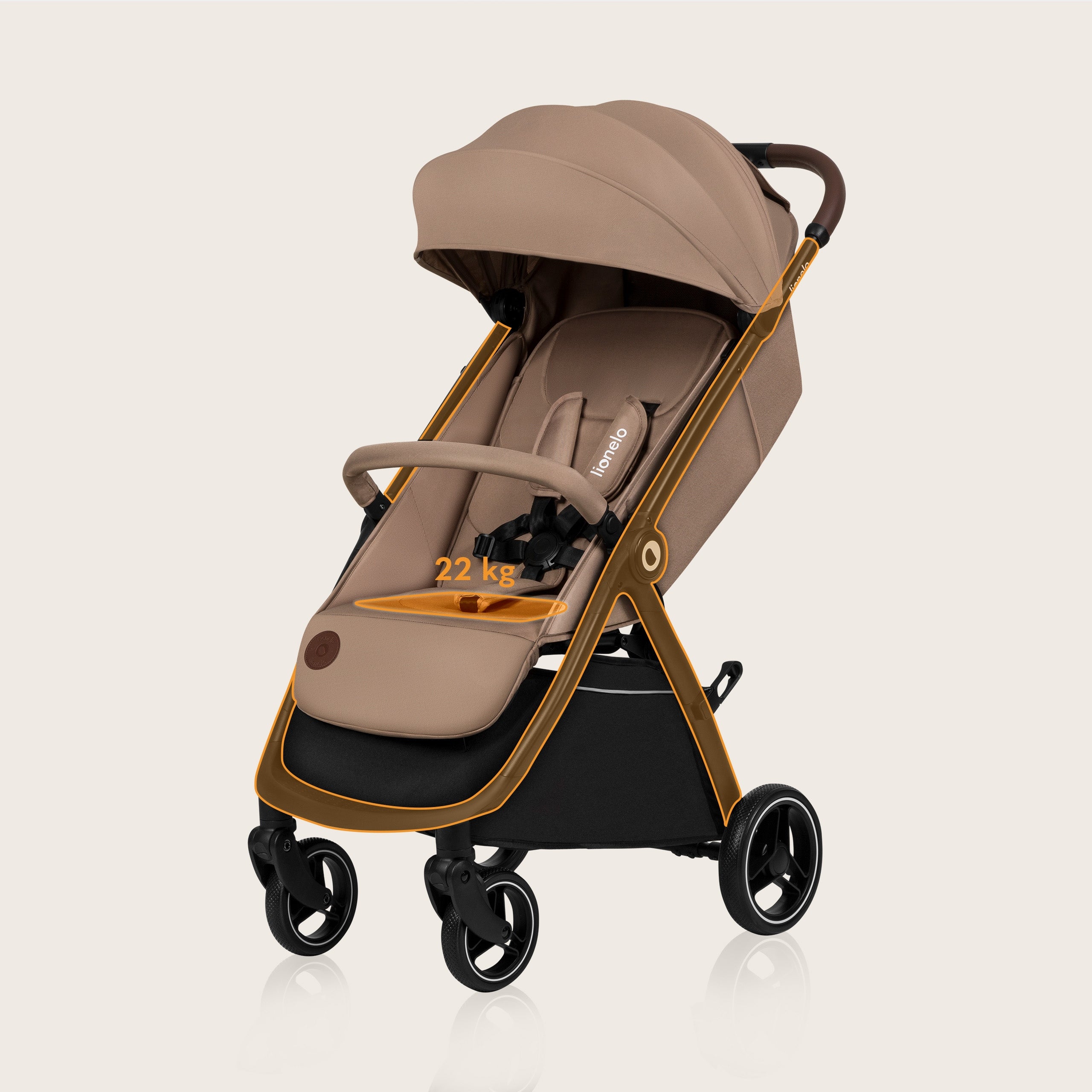 Stroller stroller easy folding filter UPF50+ mosquito net Lionelo Packaging status original